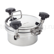 Люк круглый под давление нержавеющий DN200, пласт.ручки, TLTK200SHP TITAN LOCK