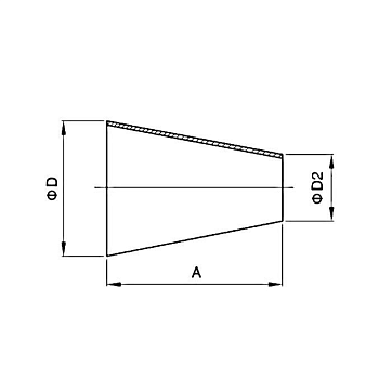 Переходник концентрический приварной, DN 65 x DN 50, нерж. сталь 316, TLWR65-50SS TITAN LOCK