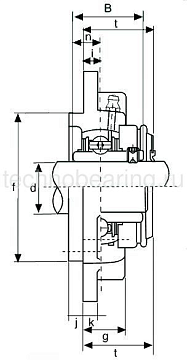 Подшипниковый узел UCFC207 (FYG35TF) ISB