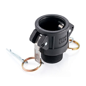 Камлок полипропиленовый тип B розетка, наруж. резьба BSP 1/2", TL50BPP TITAN LOCK