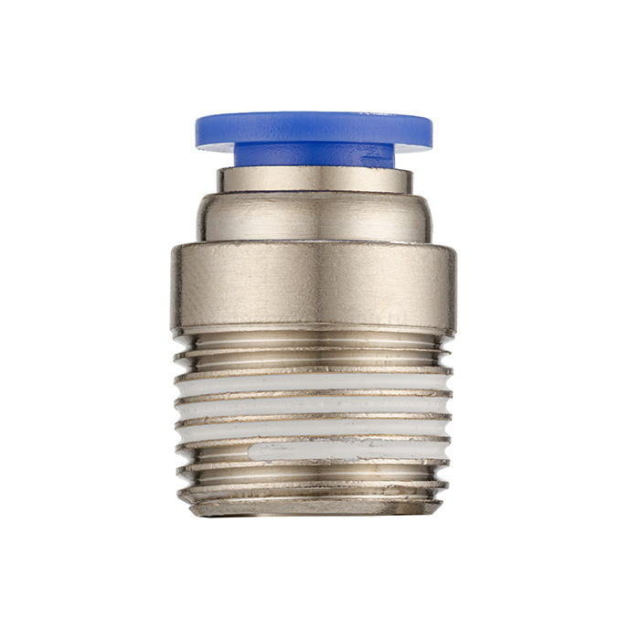 Фитинг цанговый прямой, 8 мм, наруж. резьба 3/8", сталь, тип POC, TLP-POC8-03 TITAN LOCK