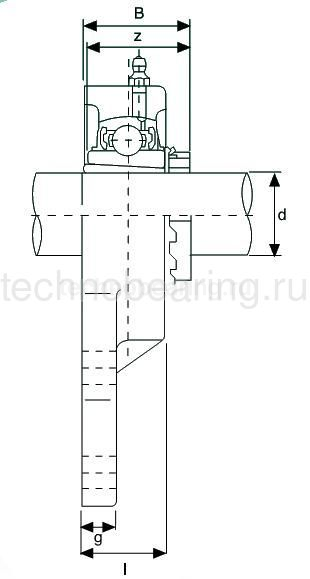 Подшипниковый узел UKFB209 ISB — детальное фото 2
