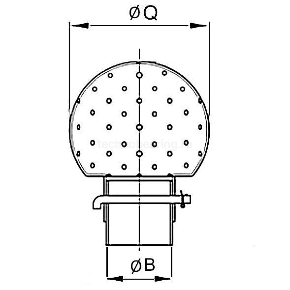 Моющая головка 360 град. под шплинт, DN22, D шара 40 мм, нерж. 304, TL40/22WHCP TITAN LOCK