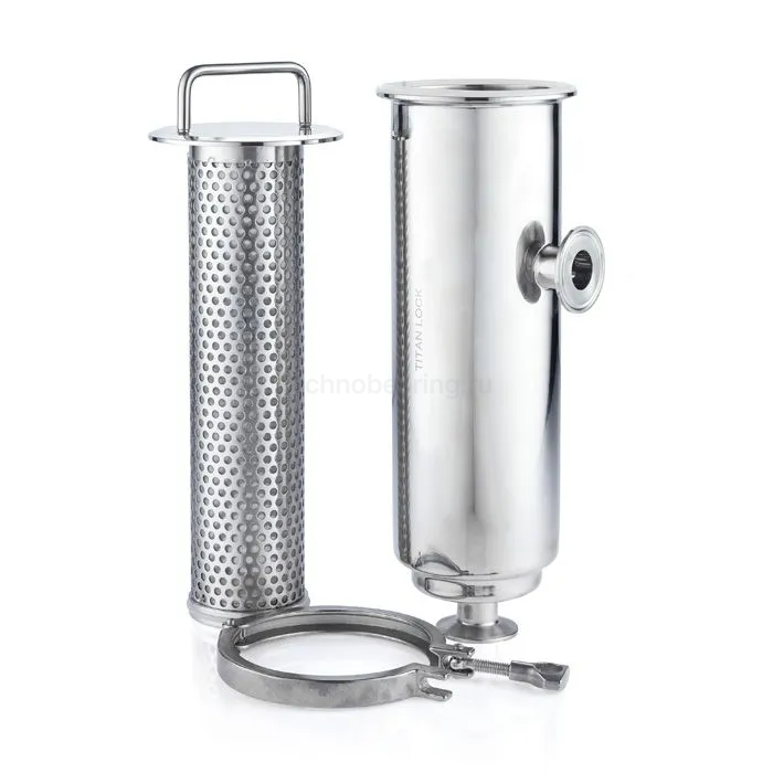 Пищевой фильтр нержавеющий угловой, под Clamp, DN25 TLFA25CL-S TITAN LOCK