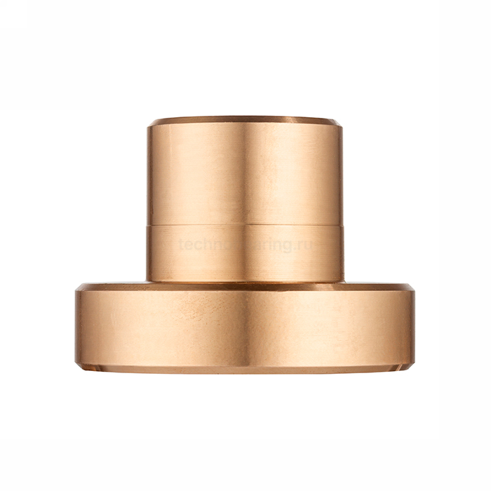 Гайка трапецеидальная с фланцем (бронза) d=16 мм, шаг резьбы 4 мм (лев. резьба), BFM 16-4-G ISKRA