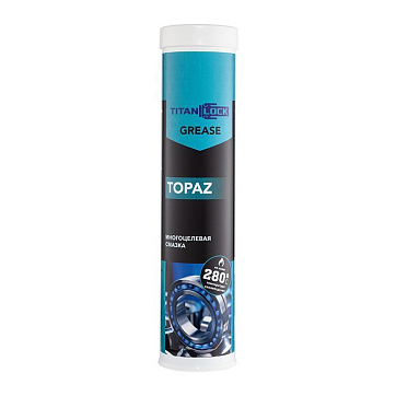 Высокотемпературная многоцелевая смазка TOPAZ (LGWA 2) +180 С, синяя, туба 400 мл, TLGREASE-TZ04 TIT