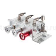 Пневматический блок управления донными клапанами автоцистерны 2-х отсечный, алюминий, TLCU2 TITAN LOCK