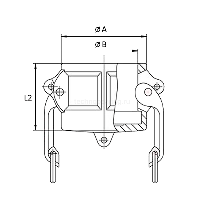 Камлок полипропиленовый тип DC, заглушка для ниппеля 1/2", TL50DCPP TITAN LOCK