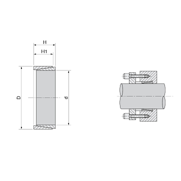 Зажимная втулка KLNN060 (PHF FX30-60x68) ISKRA