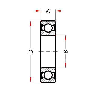 Высокотемпературный подшипник 6203 BHTS ZZ C4 200° ISKRA