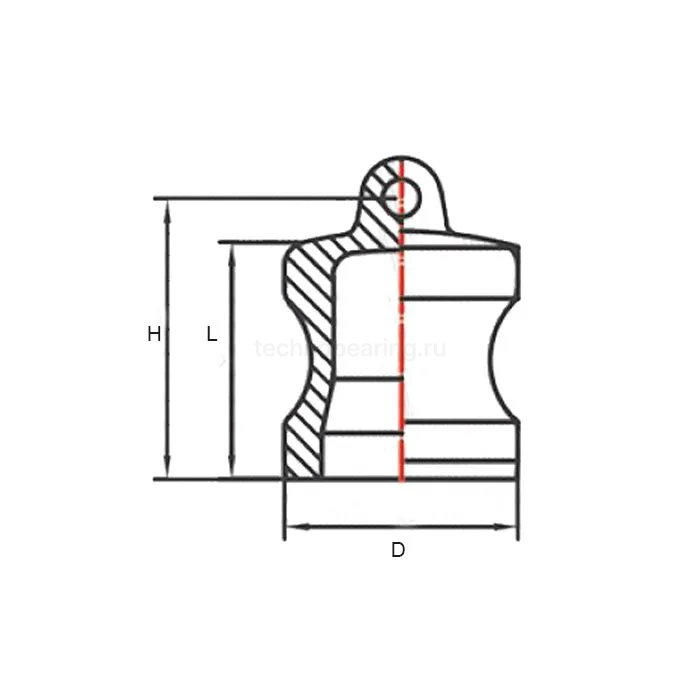 Камлок нержавеющий тип DР, заглушка для розетки 6", AISI304, TL600DPSS TITAN LOCK