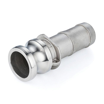 Камлок нержавеющий тип E, ниппель с хвостовиком 1", AISI316, TL100ESS316 TITAN LOCK