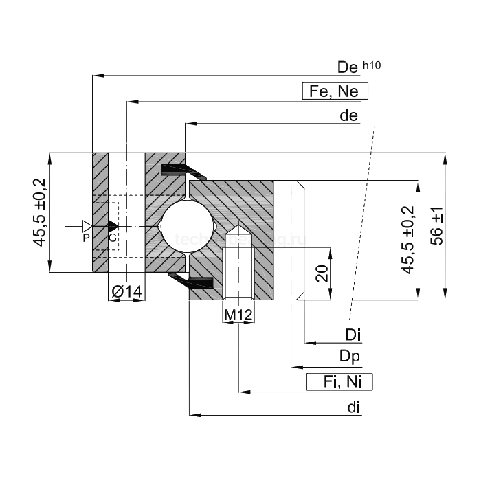 ОПУ стандартная серия с одним рядом шариков ZB1.20.0944.200-1SPTN ISKRA — детальное фото 1