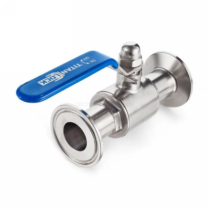 Пищевой шаровый кран полнопроходной типа "clamp-clamp", DN80 нерж. 304, TL80SBV-CL TITAN LOCK — детальное фото 3
