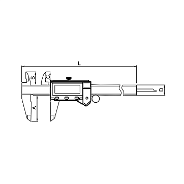Штангенциркуль цифровой IP67 0-300мм/0,01мм (0-12"/0,0005"), 2015-1015-A Dasqua