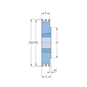 Шкив клиновой под втулку тапербуш SPB118-01 (PHP 1SPB118TB) SKF