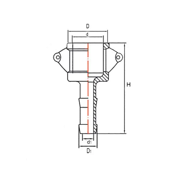 Камлок нержавеющий тип C, розетка с хвостовиком 2 1/2", AISI316, TL250CSS316 TITAN LOCK