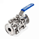 Трехсоставной шаровый кран из нержавеющей стали (AISI 304) типа "clamp-clamp", 4", TL400TPBVSS-CL TITAN LOCK