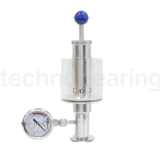 Шпунт-аппарат с манометром (прямой), давл. до 2,2 бар под Clamp DN20 нерж. 304 TL20TGMSPG-CL TITAN LOCK