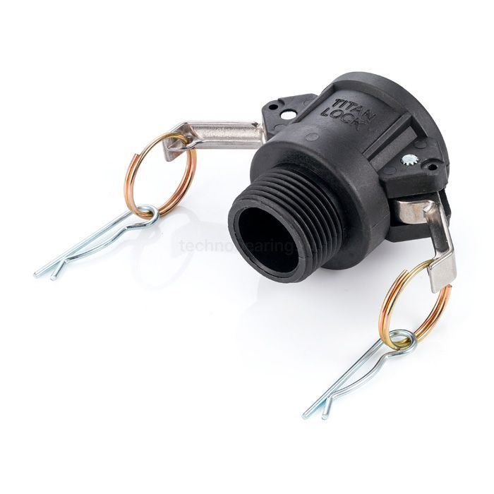 Камлок полипропиленовый тип B розетка, наруж. резьба BSP 2", TL200BPP TITAN LOCK