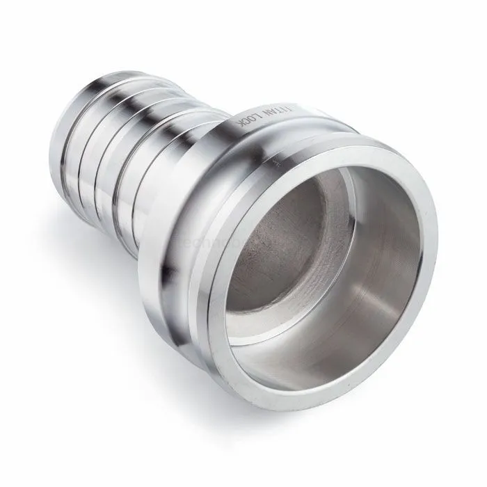 Камлок алюминиевый тип E, 2", ниппель с хвостовиком под рукав 1", TL2010EAL TITAN LOCK