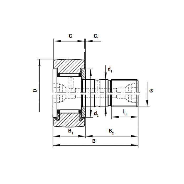 Опорный ролик KRV22 NBS