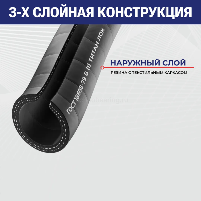 Рукав для бензина Б(I) 75-89мм, 6,3 атм, ГОСТ 18698-79 TLGOST-B075 ТИТАН ЛОК