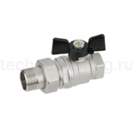 Кран шаровый с американкой полнопроходной, НР-ВР, 3/8 нерж. 304, TLBVAF3/8 TITAN LOCK