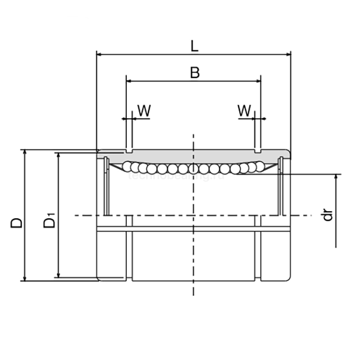 Линейный подшипник LME20-UU-AJ ISKRA