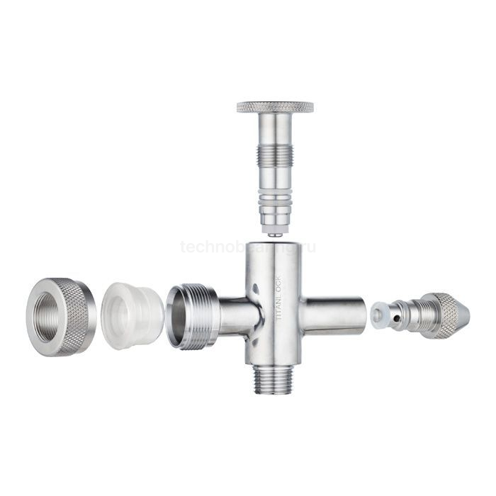Нижний кран уровнемера с пробоотборником DN15 (трубка 20мм), нерж. 304, TL015LTLS TITAN LOCK