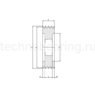 Шкив клиновой под втулку тапербуш SPB150-04 (PHP 4SPB150TB) SKF