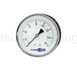 Манометр стандартный пластиковый, 16/0,2 Бар, корп.63мм, креп.сзади 3/8, TLPPG63B3/8 TITAN LOCK