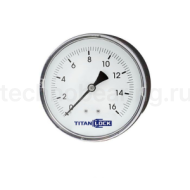 Манометр стандартный пластиковый, 16/0,2 Бар, корп.100мм, креп.сзади 1/2, TLPPG100B1/2 TITAN LOCK