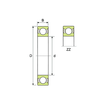 Подшипник 6308-2Z/C3 ZWZ