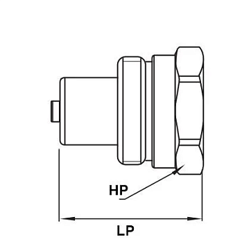 3/8in, БРС серия T резьбовая, ISO 14540, ниппель, оцинк. cталь, резьба NPT TL3TMN TITAN LOCK