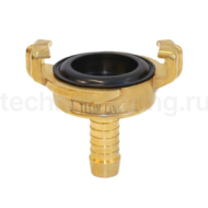 Универсальное соединение для воды NEPTUN (GEKA) с концом под рукав, 3/4" (20мм), латунь, TLNPH3/4-BR TITAN LOCK