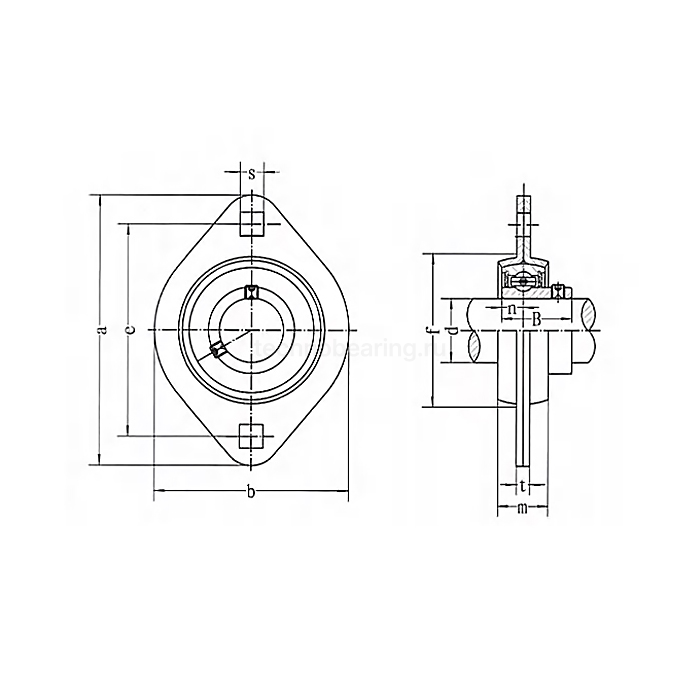 Подшипниковый узел SBPFL203 FKD