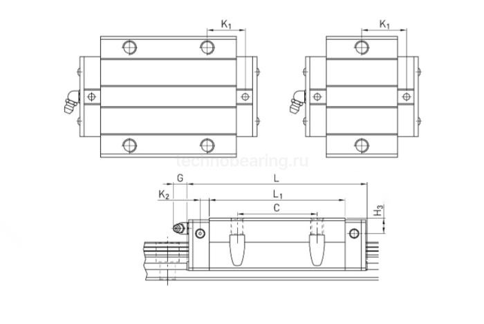 Каретка HCW35CCZAH (HGW35CCZAH) TECHNIX