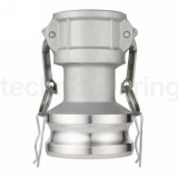 Камлок нержавеющий тип DА (переходник розетка 2" х ниппель 4"), TL2040DASS TITAN LOCK