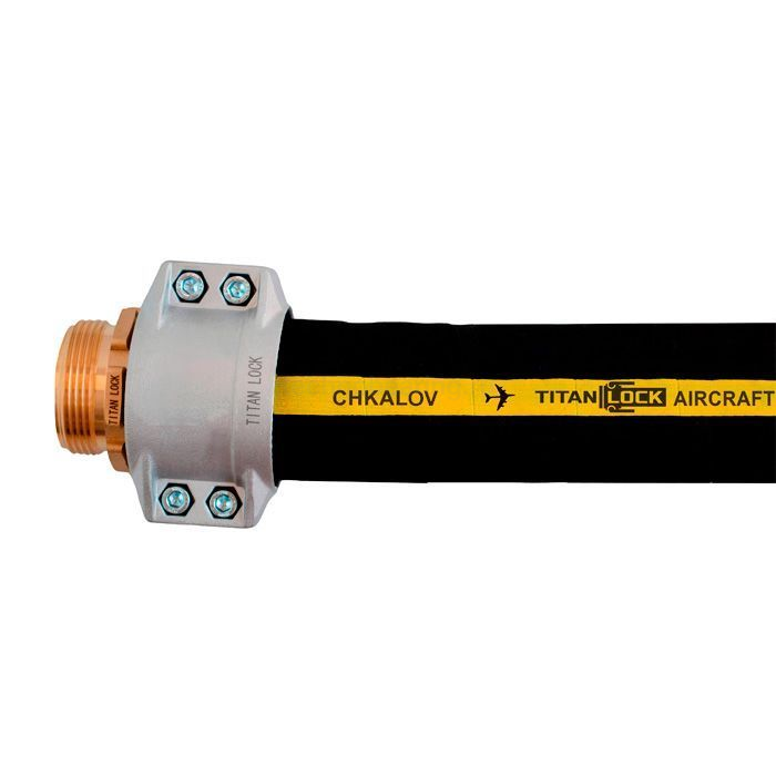 Рукав для авиационного топлива и заправки самолетов CHKALOV, нап-всас, вн.диам. 76 мм, -30C, 20 Бар, TL076CK TITAN LOCK