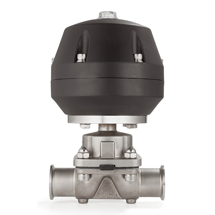 Мембранный клапан нерж.316 типа clamp, с пневмоприводом (полипроп.), DN32 DIN TL32DVCL-PP TITAN LOCK — детальное фото 3