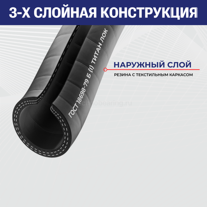 Рукав для бензина Б(I) 18-29мм, 10 атм, ГОСТ 18698-79 TLGOST-B018 ТИТАН ЛОК