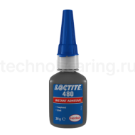 Клей моментальный, упрочнённый, термо/вибростойкий,  черный, 20 г 480 Loctite