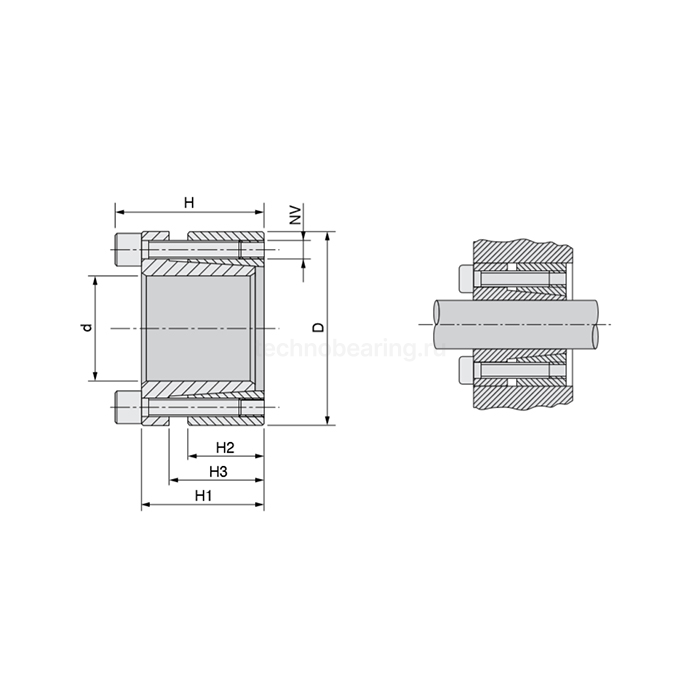 Зажимная втулка KLAA060 (PHF FX41-60x90) ISKRA