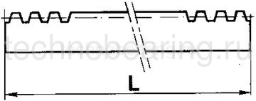 Рейка зубчатая прямозубая: 25x25, L=1000 мм, M=2,5 CR29100 Sati — детальное фото 1