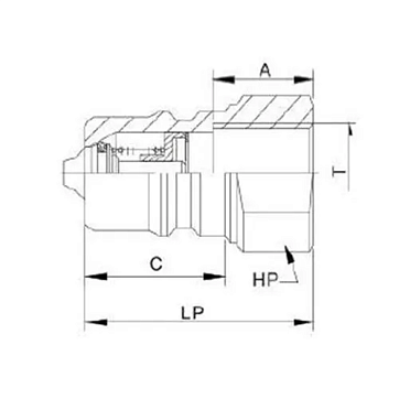 3/8in, БРС серия B, ISO 7241-B, ниппель, латунь TL3BM-B TITAN LOCK