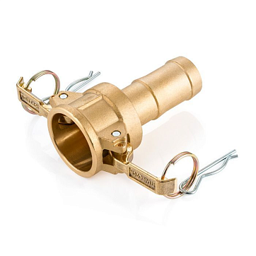 Камлок латунный тип С, розетка с хвостовиком 2 1/2", TL250CBR TITAN LOCK