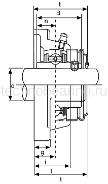 Корпус подшипника (бел. пласт.) UCF210PLTBCORPO ISB