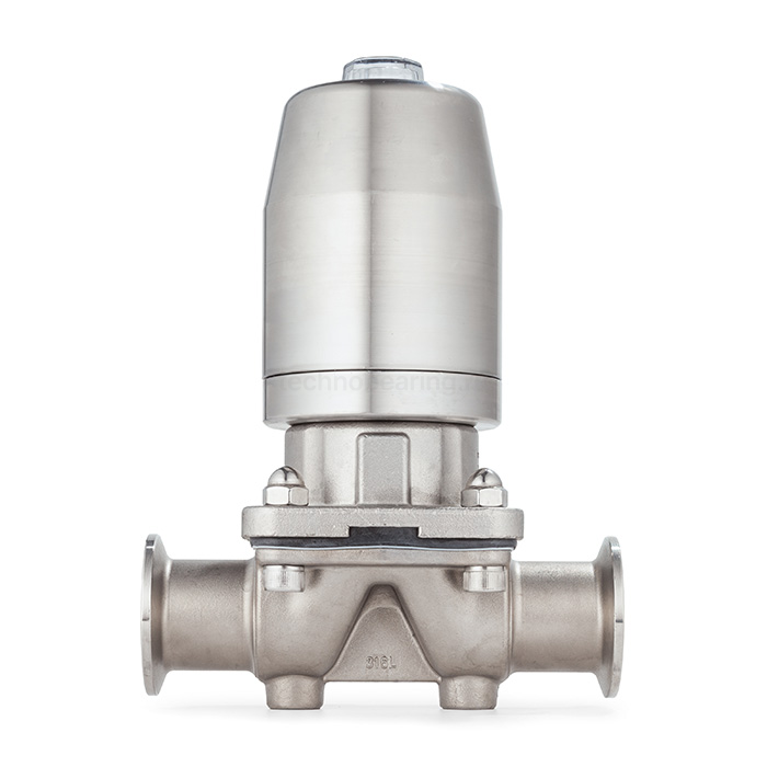 Мембранный клапан нерж.316 типа clamp, с пневмоприводом (нерж.), DN40 DIN TL40DVCL-PS TITAN LOCK