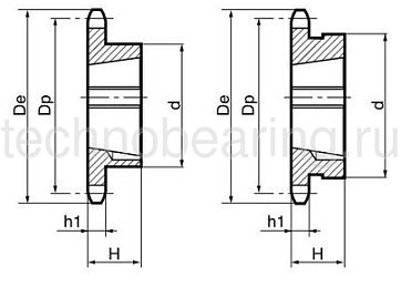 Звездочка под втулку тапербуш для цепи: 10B-1, Z=26, 5/8" x 3/8" TS10026 (PHS 10B-1 TB 26) Sati